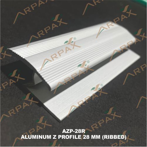 AZP-28R 28mm Aluminium Z Profile (Ribbed)