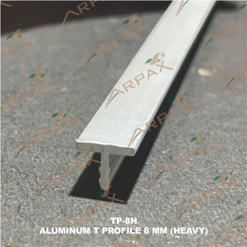 Tp-8H Heavy Aluminum T Profile - Color: White