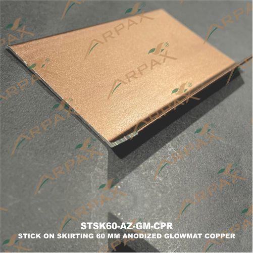 Stsk60-Az-Gm-Cpr Stick On Skirting 60Mm Anodized Glowmat Copper - Finish: Coated
