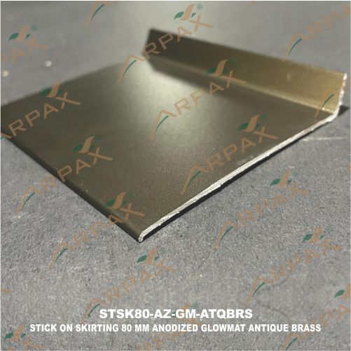 Stsk80-Az-Gm-Atqbrs Astick On Skirting Anodized Glowmat Antique Brass - Shape: Square