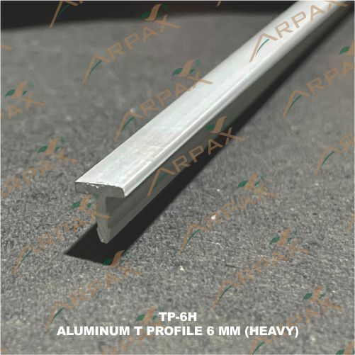 Tp-6H 6Mm Heavy Aluminum T Profile - Color: White