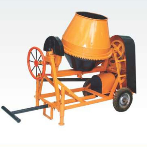 Half Bag Concrete Mixer - Tilting Electric Type - Color: Orange
