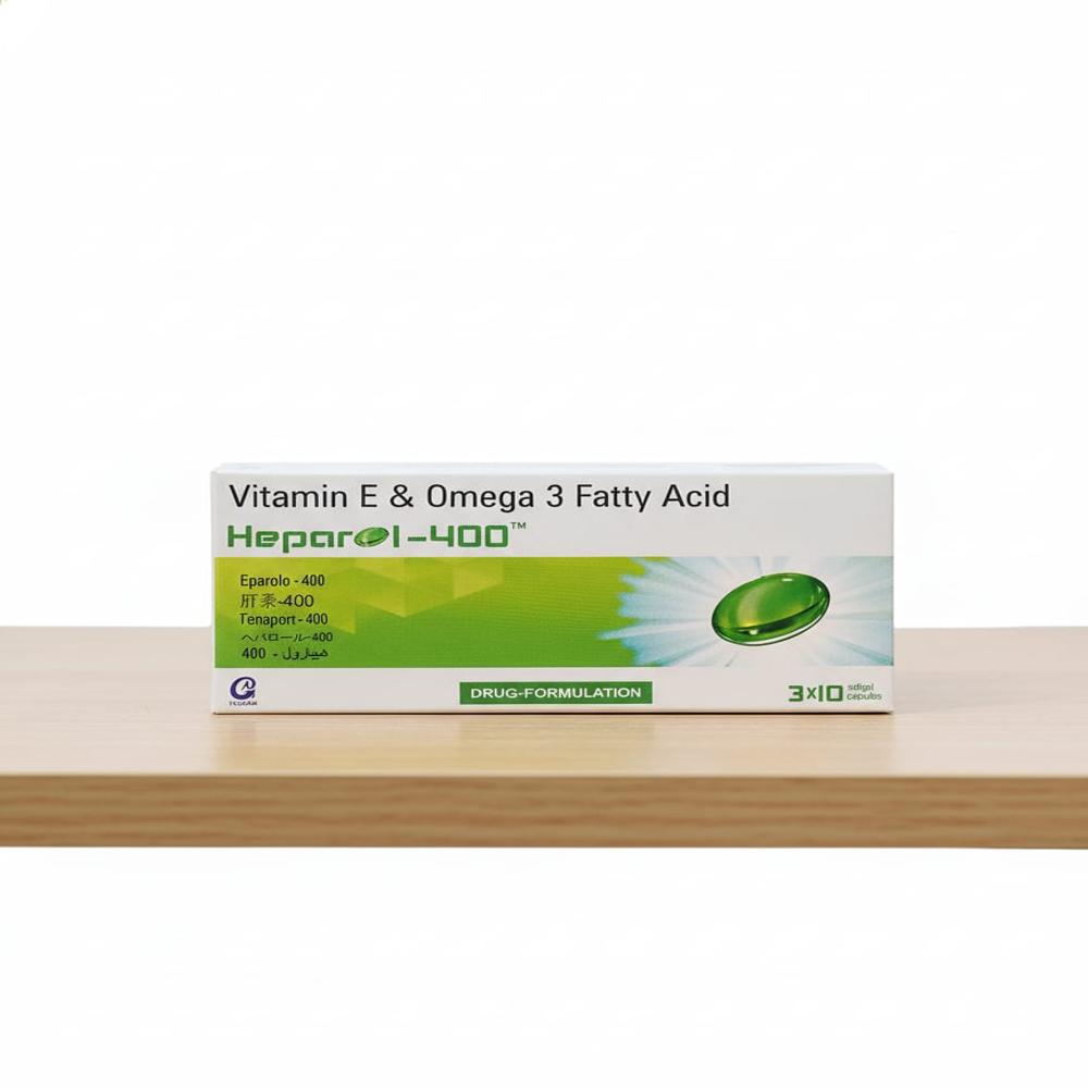 Heparol 400 (Tocopherol 400 Mg And Omega 3 Fatty Acid 500 Mg ) Soft Gelatin Capsules