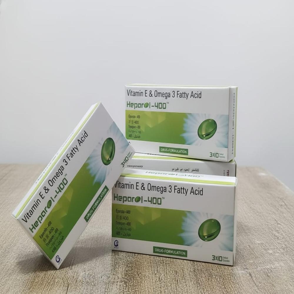 Heparol 400 (Tocopherol 400 Mg And Omega 3 Fatty Acid 500 Mg ) Soft Gelatin Capsules