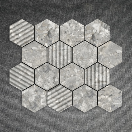 Earth Hex Nexa Tiles - Color: Grays