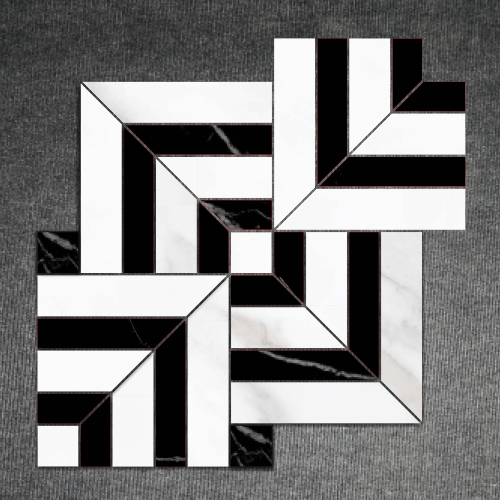 Nero Hypno Statuario Tiles