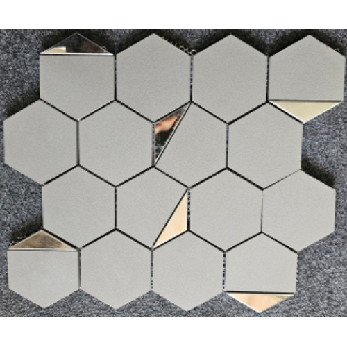 Grigio Half Silver  Mosaic Tiles