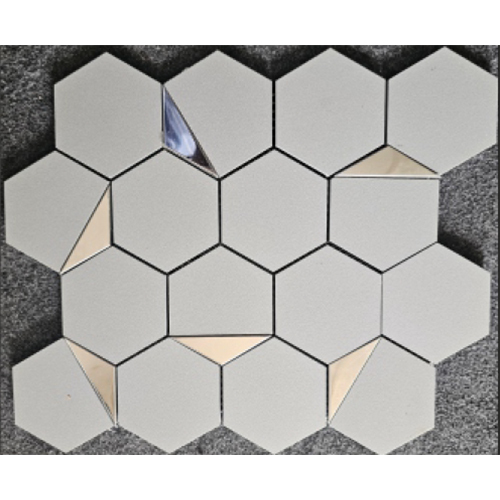 Argila Half Gold Vitrified Mosaic Tiles - Color: Whites