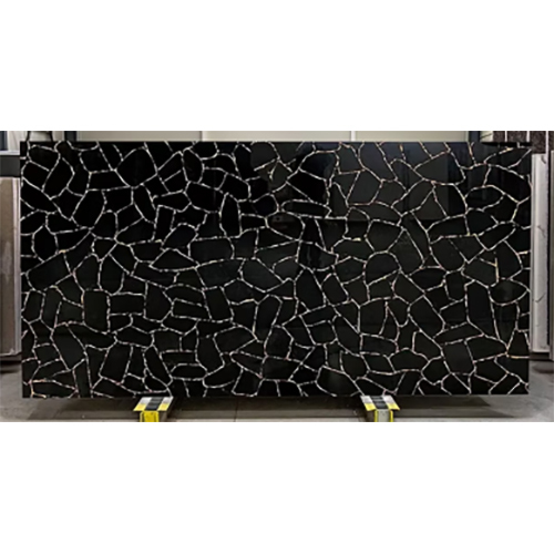 Obsidian with Gold