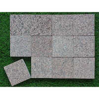 Red Granite Flamed Cobbles