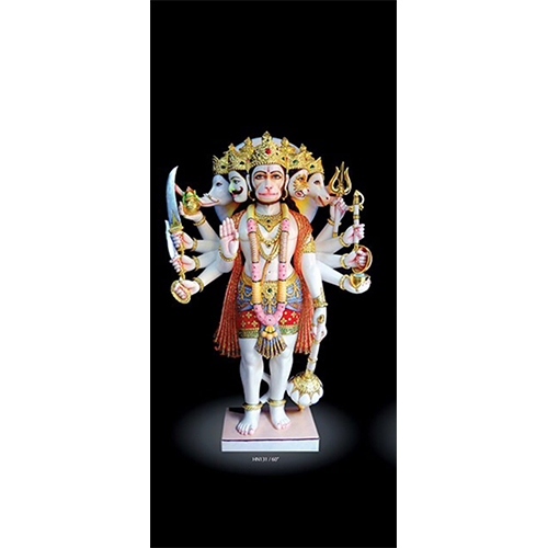 Panchmukhi Hanuman Statue - Material: Marble