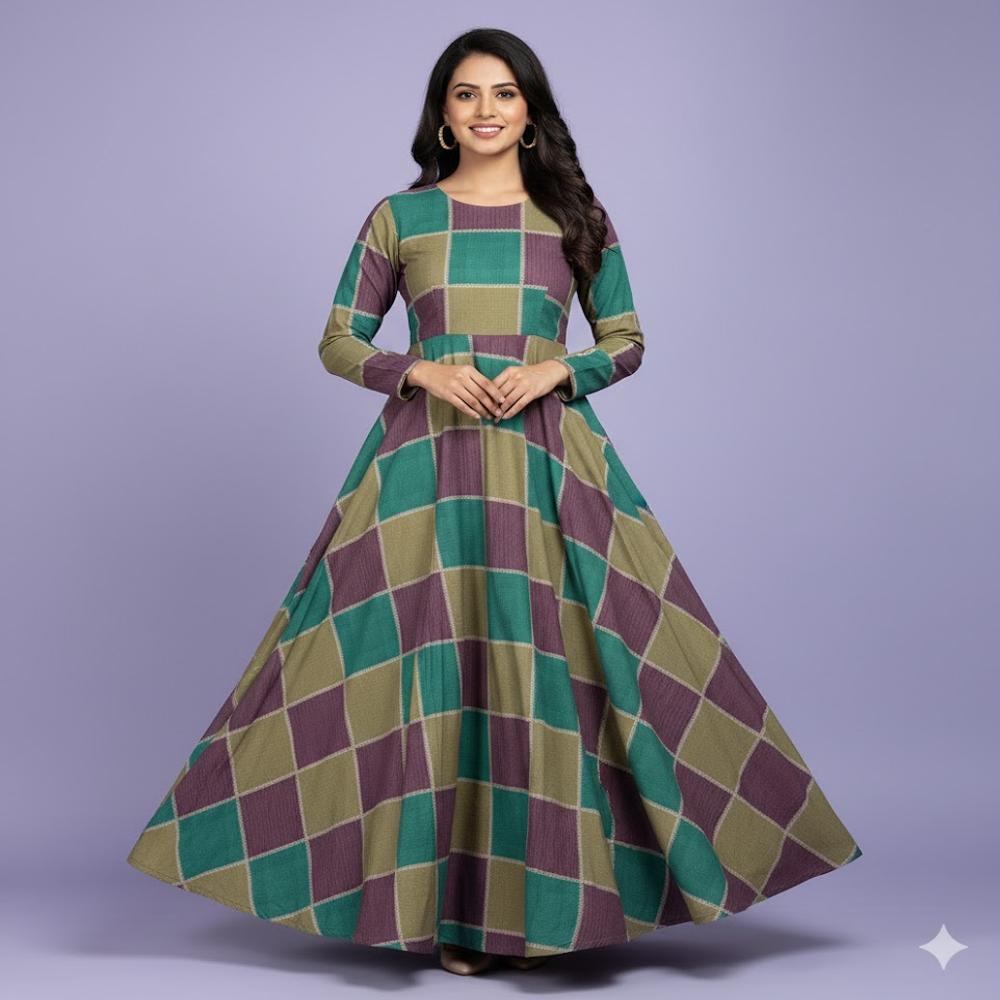 chequered pattern Designer Fabric