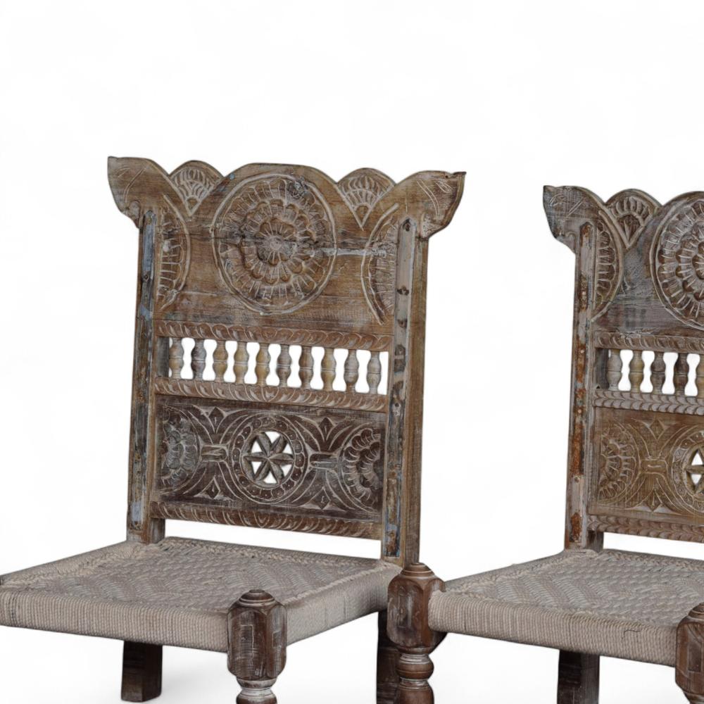 Antique Wooden Pida Chair - Artwork: Crafted