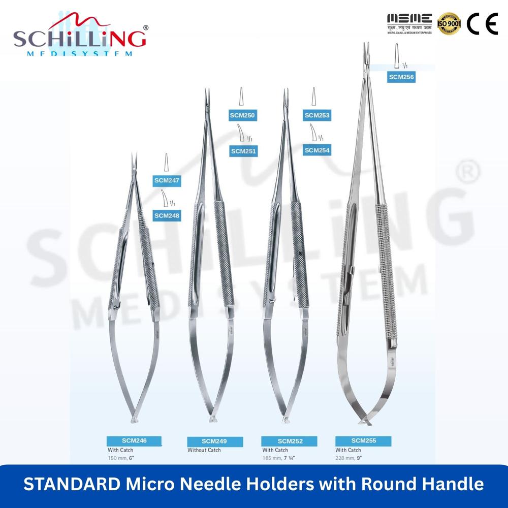 SCHILLING STANDARD Micro Needle Holders with Round BODY