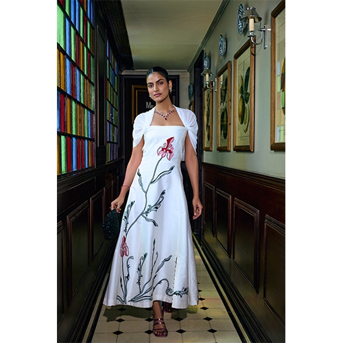 Aira Fit And Flare Dress - Color: Off White