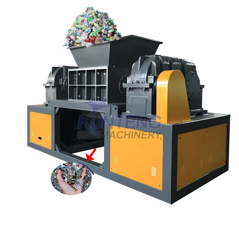 Business Waste Recycling Machine Aluminium Rim Shredding Equipment Scrap Metal Shredder - Capacity: 1 T/hr