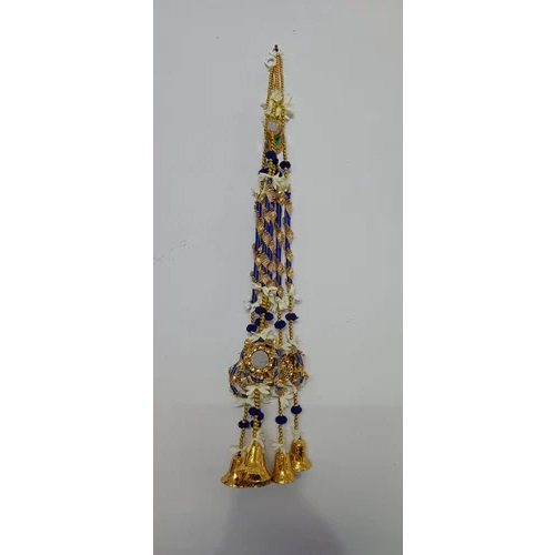 81 Cm Royal Blue Door Hanging Toran - Color: Multicolor