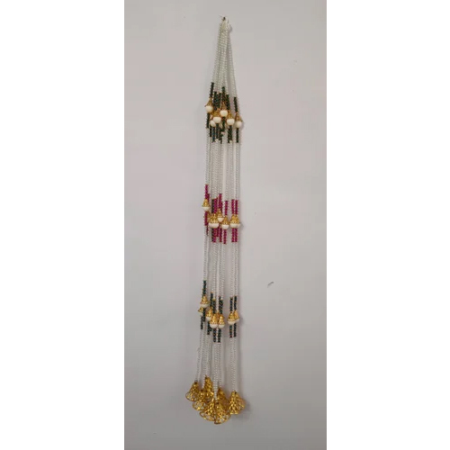 122 Cm White Door Hanging Toran - Color: Multicolor