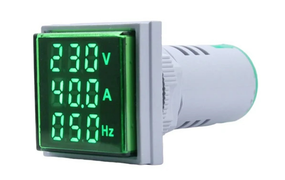 Single Phase Ac Digital Voltmeter - Color: White