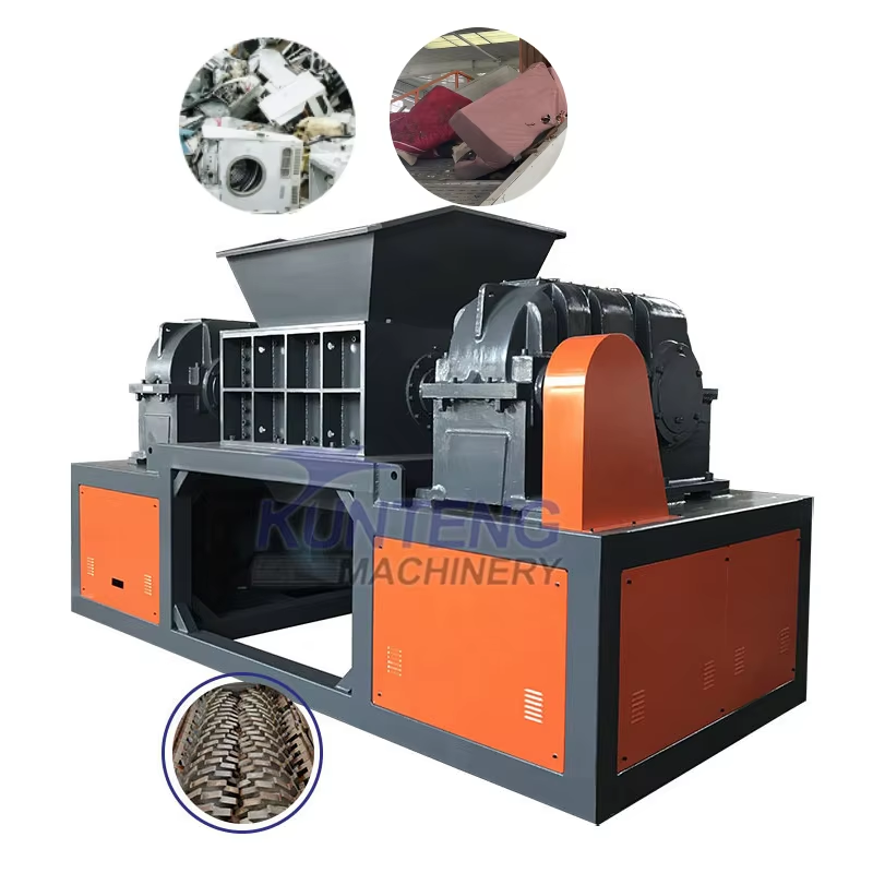 Industrial Waste Shredder Old Appliances Waste Furniture Household Plastic Recycling Shredder - Capacity: 1 T/hr