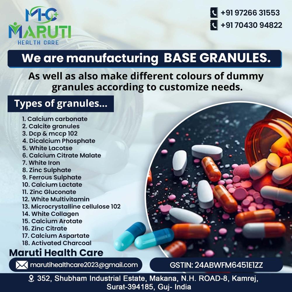 Microrized Calcite Granules - Grade: Food Grade