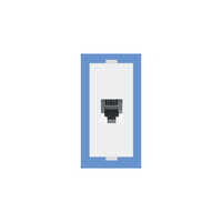Tel Jack Single Outlet - Flame Retardant Polycarbonate, 86x86mm, White | Rj11 Connector, Wall Mounted, Ip20 Protection