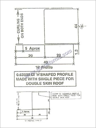 दीवार और छत चैनल के लिए Upvc स्टील H आकार का प्रोफ़ाइल