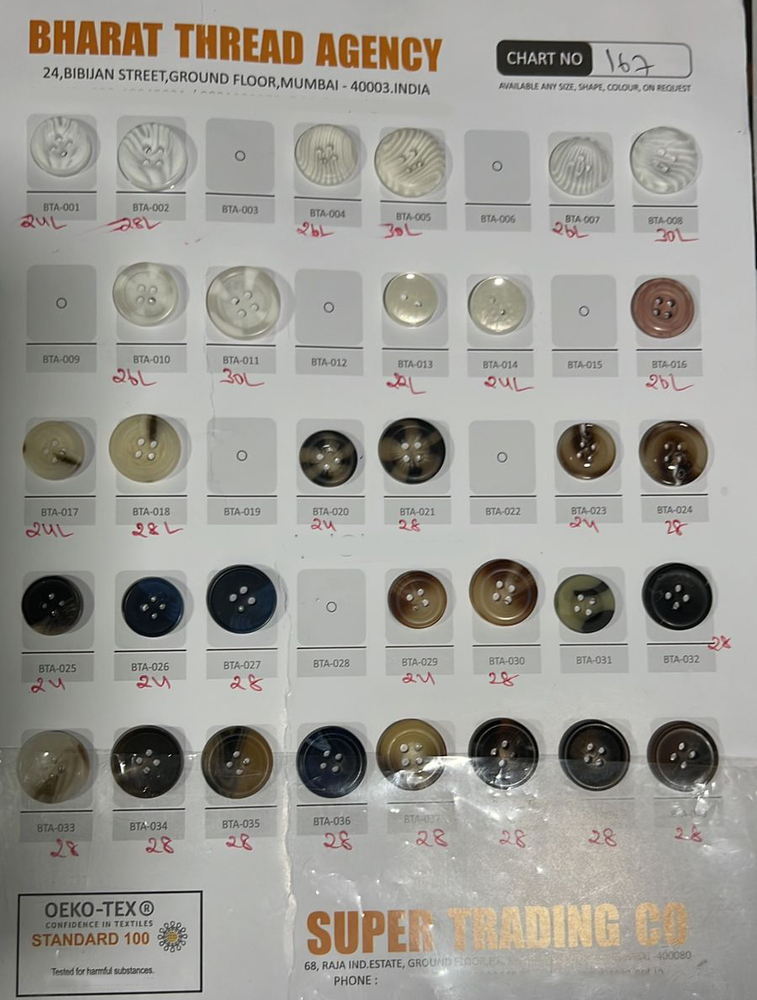 Polyester Shell Look Button