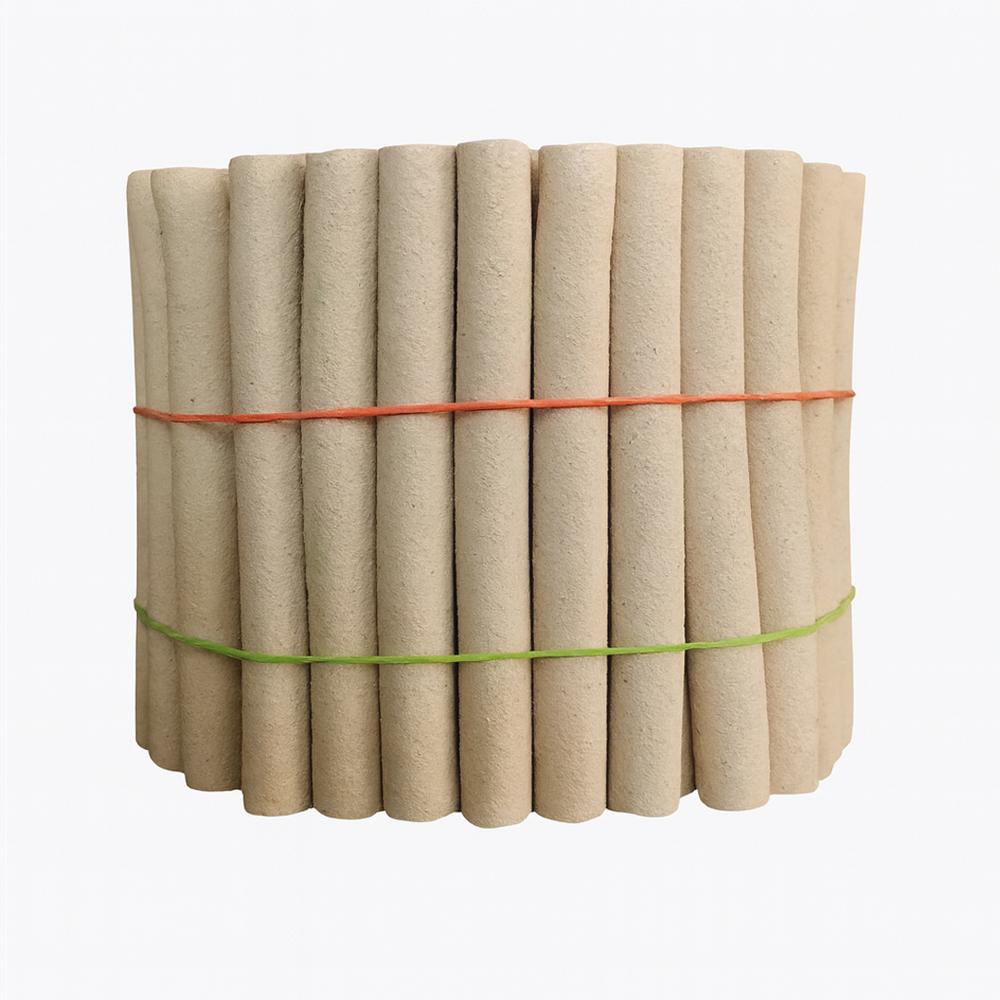 Raw Dry Dhoop Sticks - T2 (Natural), Smooth Beige Color | Natural, Unscented, Cylindrical Shape For Meditation And Rituals - Color: Natural