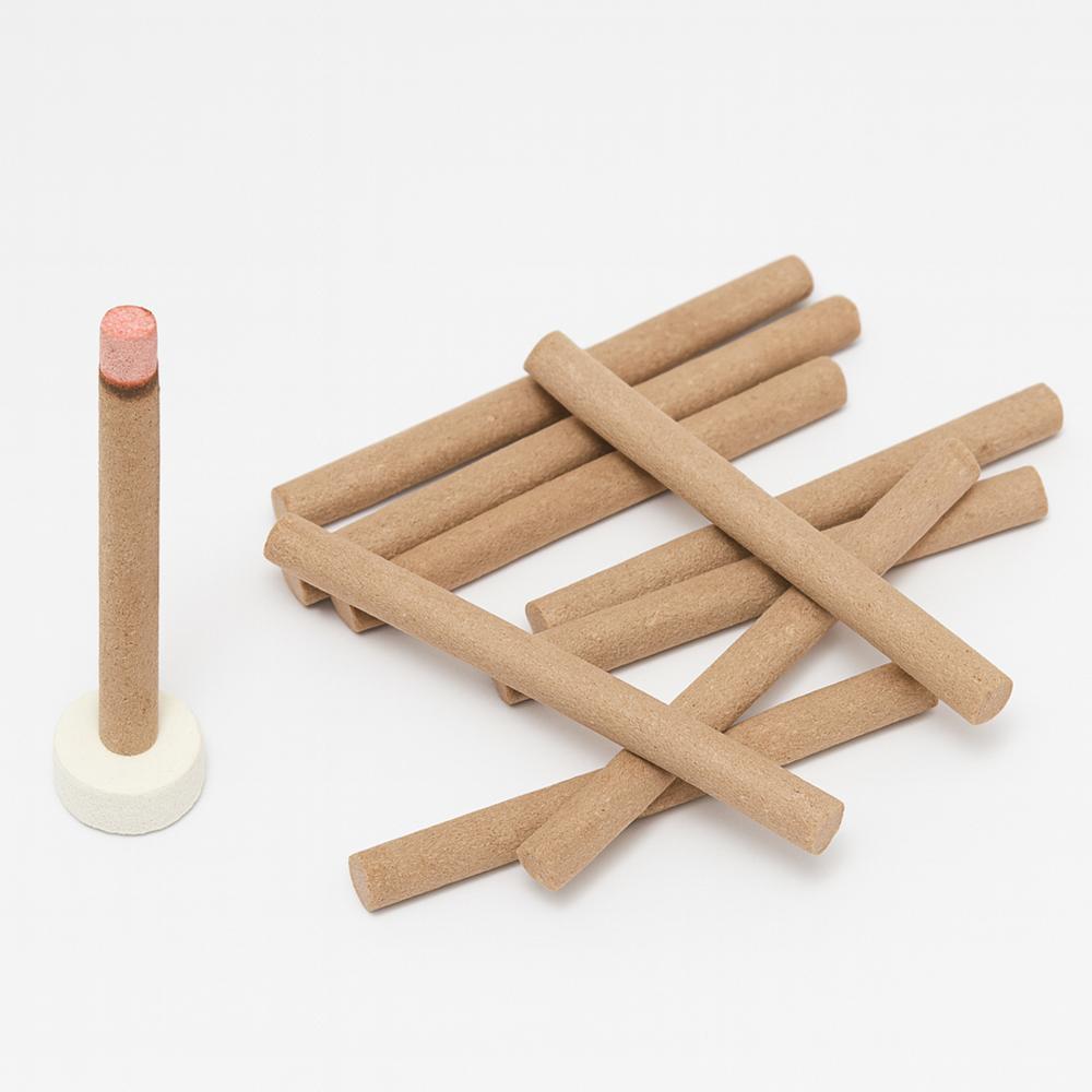 Raw Dry Dhoop Sticks - T2 (Natural), Smooth Beige Color | Natural, Unscented, Cylindrical Shape For Meditation And Rituals - Color: Natural