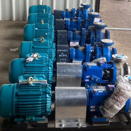 Duplex Back Pull Out Pump For Chemical Process Applications - Color: Blue
