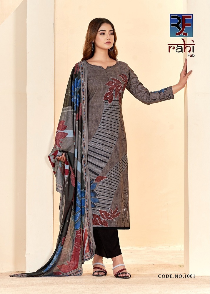 Rahifab Rising Silver Dress Material