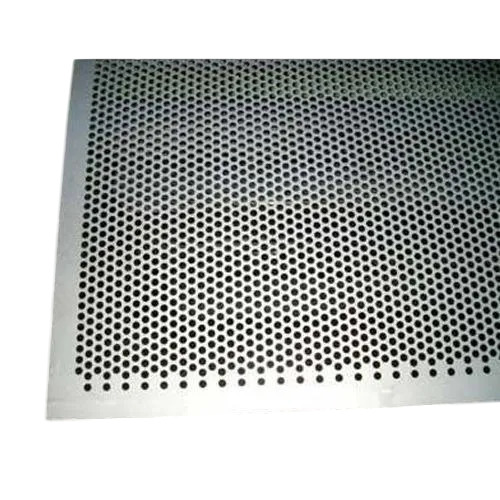 Stainless Steel Perforated Sheets - Color: Silver