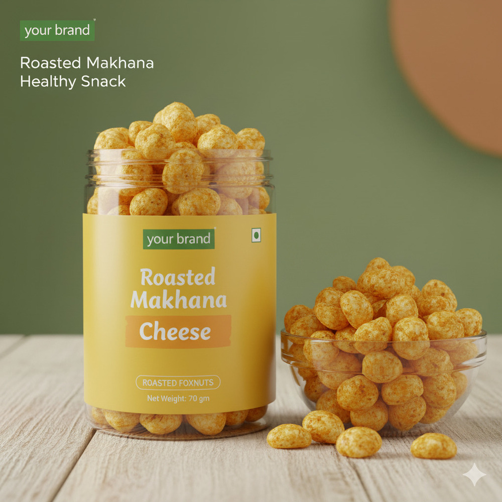 Peri Peri Cheese Roasted Makhana - Cultivation Type: Common