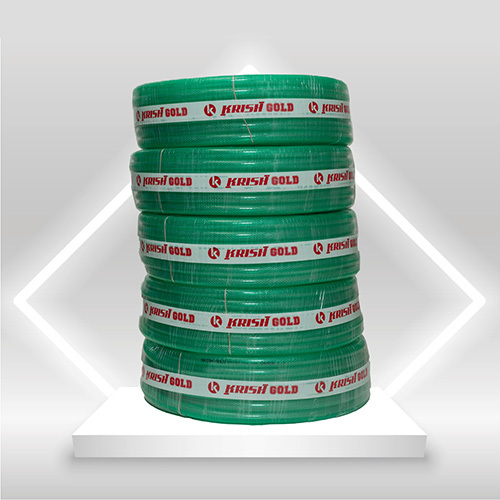 Gold Series Medium Duty Pvc Braided Hose Pipe - Color: Green