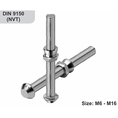 Antitheft Bolt And Break Away Security Nut - Color: Silver