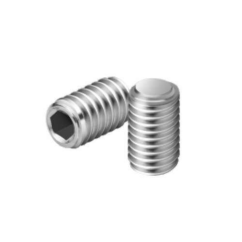 Hex Socket Set Screw Flat Point - Color: Silver