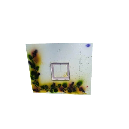 4Mm White Toughened Glass - Pattern: Printed