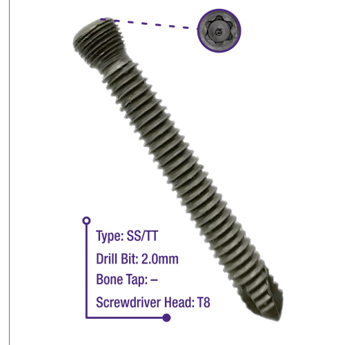 2.7Mm Locking Head Screw Self Tapping - Color: Grey