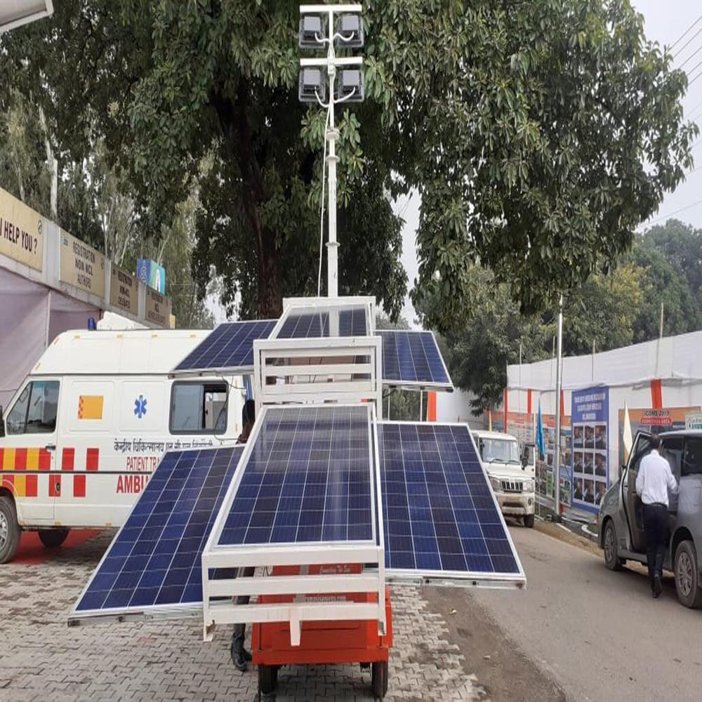 3 Kw Telescopic Mobile Solar Tower Light With 9 Mtr. Mast - Charging Time: 6 8 Hours (Sunlight) Hours