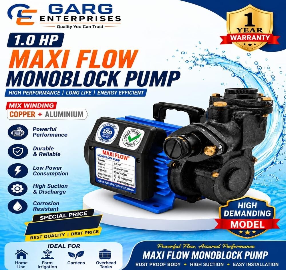 Monoblock Pump 1.5Hp - Color: Black