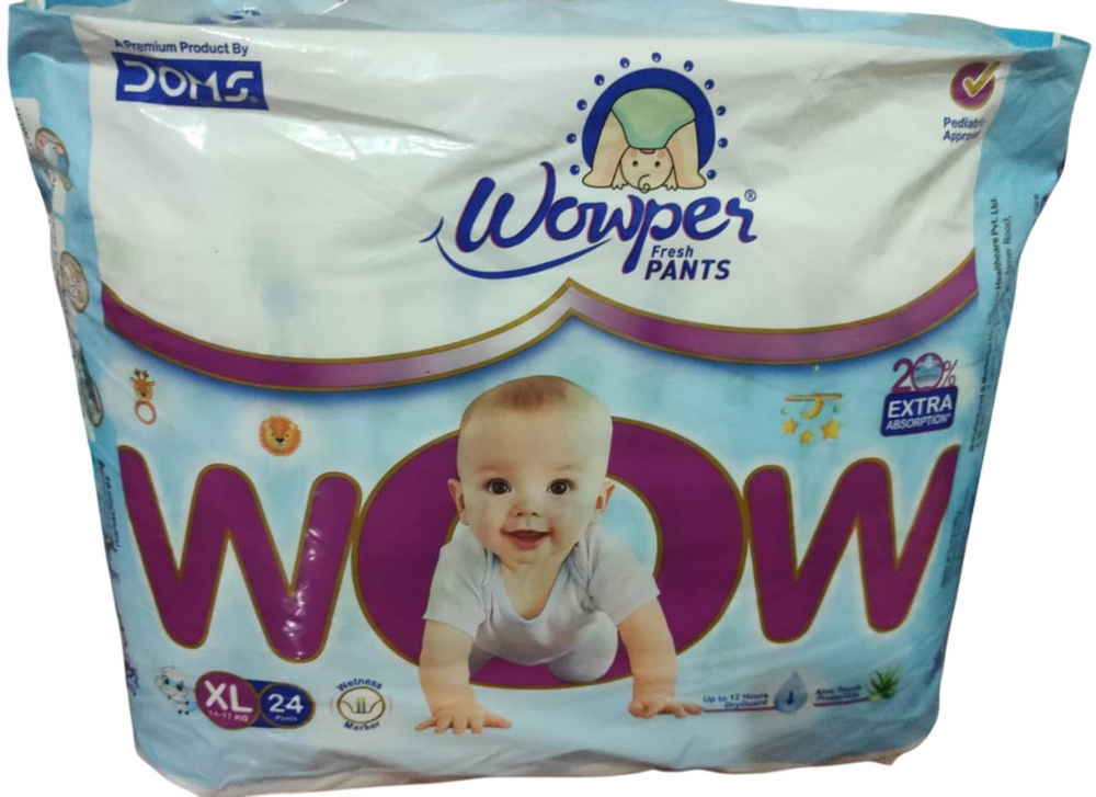 Wowper Xl Size Diaper Pant - Color: White