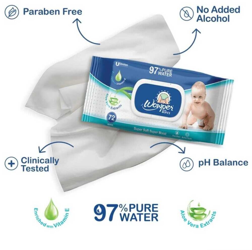 Wowper Wet Wipes - Color: White