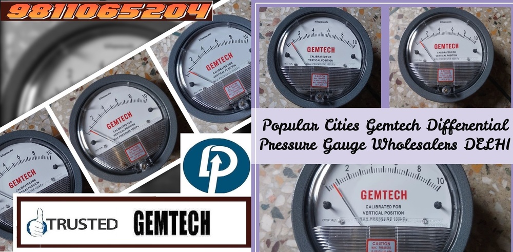 Wholesaler GEMTECH I DIFFERENTIAL PRESSURE GAUGE FROM Muzaffarnagar (UP)