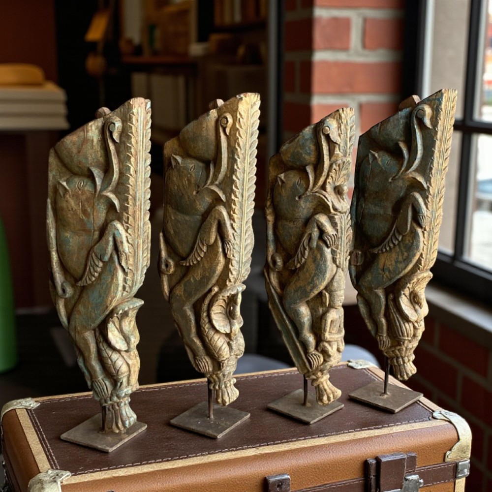 Antique Wooden Bracket - Artwork: Crafted