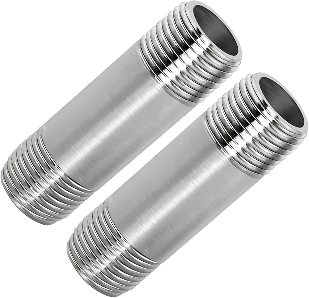 Ss Barrel Nipple - Section Shape: Round
