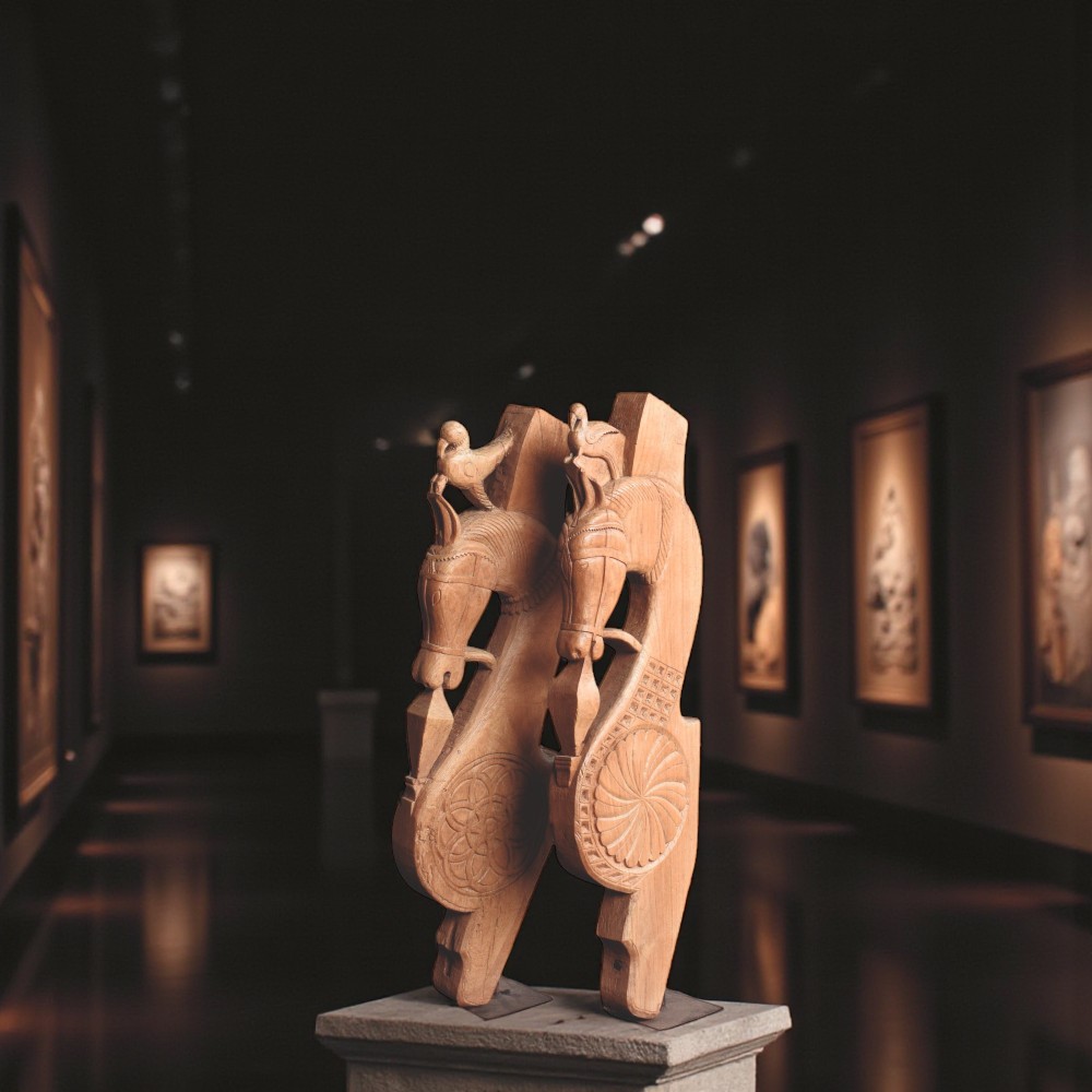 Antique Wooden Bracket - Artwork: Crafted