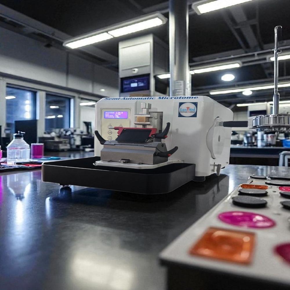 Semi Automatic Microtome - Color: White
