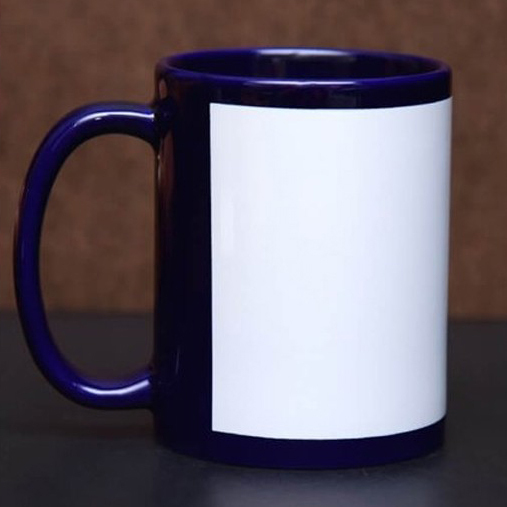 Patch Coffee Mug - Color: Blue & White