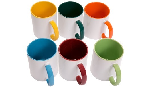 Three Tone Coffee Mug - Color: White